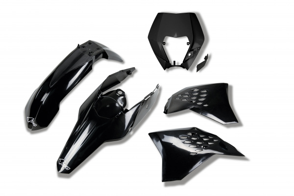 Plastic Kit black for Ktm EXC 125 - EXC 200 - EXC 250 - EXC-F 250 - EXC 300 - EXC-F 350 - EXC-F 450 - EXC-F 500 - XCF-W 350